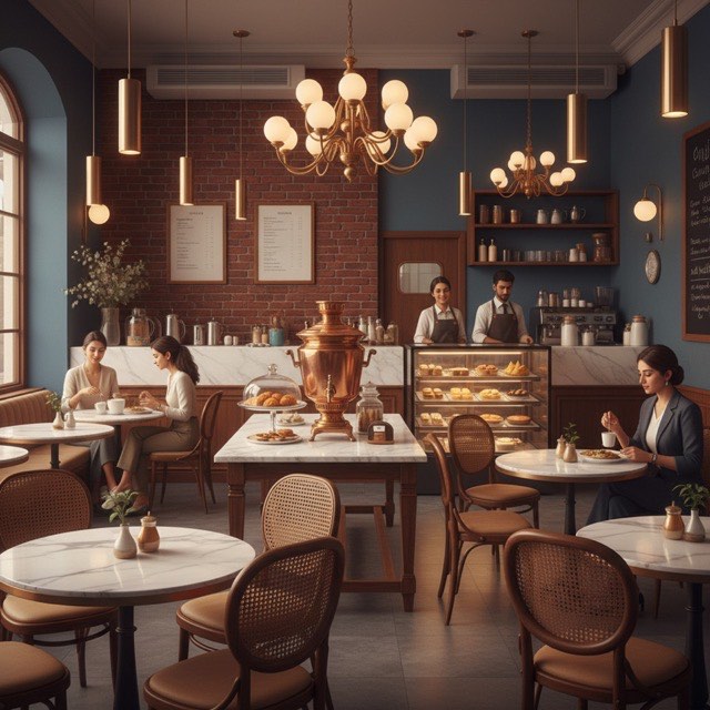 Nawabi Chai House — Mid-premium Irani chai cafe interior