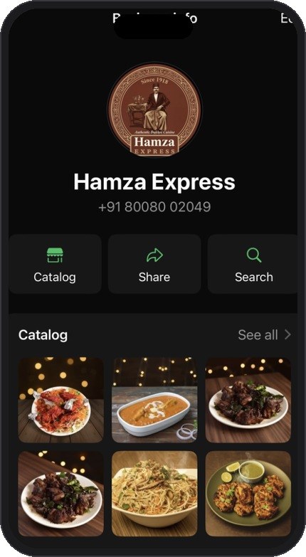 Hamza Express WhatsApp Business Profile
